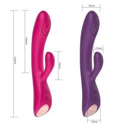 Bunny &amp; Clyde Dual Stimulator Duo-pulse Vibrator