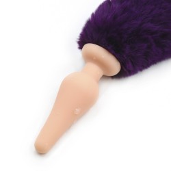 Silicone Anal Plug With Purple Tail