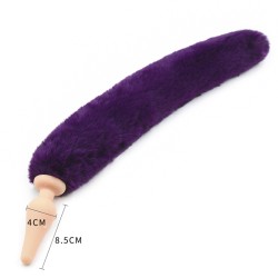 Silicone Anal Plug With Purple Tail