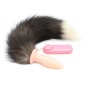 Faux Fur Fox Tail Vibration Jelly Butt Plug