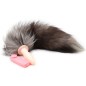 Faux Fur Fox Tail Vibration Jelly Butt Plug