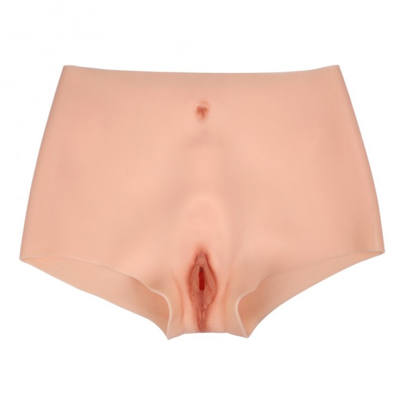 Realistic Fake Vagina Pants with Navel