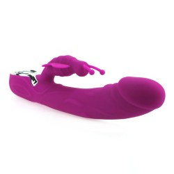 Heating Silicone Rabbit  Vibrator With Penis Head