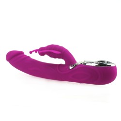 Heating Silicone Rabbit  Vibrator With Penis Head