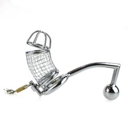 Master Series Deluxe Chastity Cage With Anal Intruder