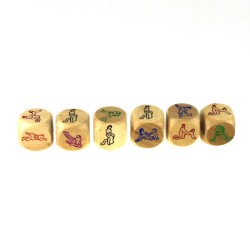 Six Sex Positions Wood Dice