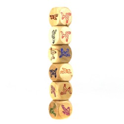 Six Sex Positions Wood Dice