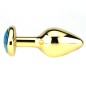 Heart Jeweled Stainless Steel Butt Plug - Golden