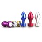 Aluminium Butt Plug With Diamond - Colorful