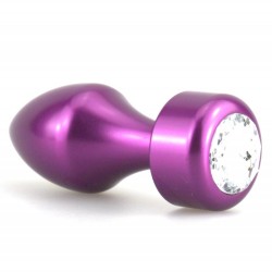 Aluminium Butt Plug With Diamond - Colorful