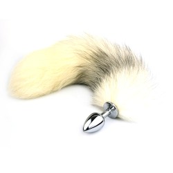 Cross Fox Tail  Metal Anal Plug Toy