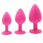 Geisha Ball Silicone Butt Plug with Diamond