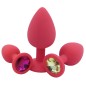 Geisha Ball Silicone Butt Plug with Diamond