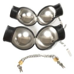 Steel Spherical Bondage Fist Mitts