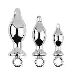 Aluminium Metal Solid Anal Plug - Silver