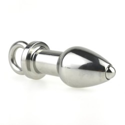 Silver Tunnel Plug with Removable Core