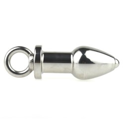 Silver Tunnel Plug with Removable Core