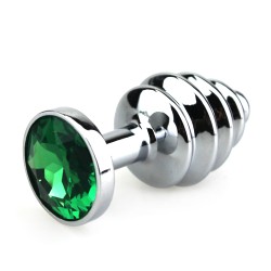 Thread  Metal Plated Jeweled Butt Plug