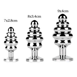 Thread  Metal Plated Jeweled Butt Plug