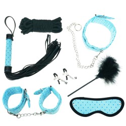 Purple Plush Bondage Kit - 7 Pcs