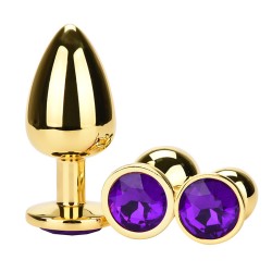 Golden Anal Plug With Diamond