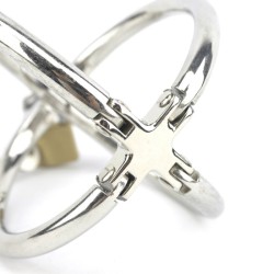 Ellipse Stainless Steel Cross Cuffs