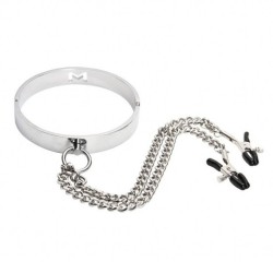 Chrome M Hole Collar with Nipple Clamps