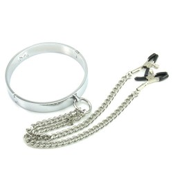Chrome M Hole Collar with Nipple Clamps