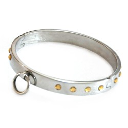 Thick Iron Locking Collar With Diamond