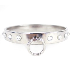 Thick Iron Locking Collar With Diamond