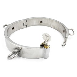 Thick Iron Locking Collar With 4 Ring For Male And Female