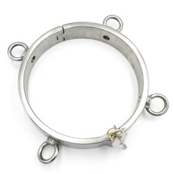 Thick Iron Locking Collar With 4 Ring For Male And Female