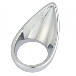 Chrome Plated Teardrop Cock Ring