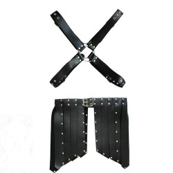 Men's Faux Leather Chest Shorts Bondage