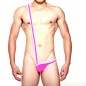 Men's One Side Stretch Bodysuit Mankini Thong