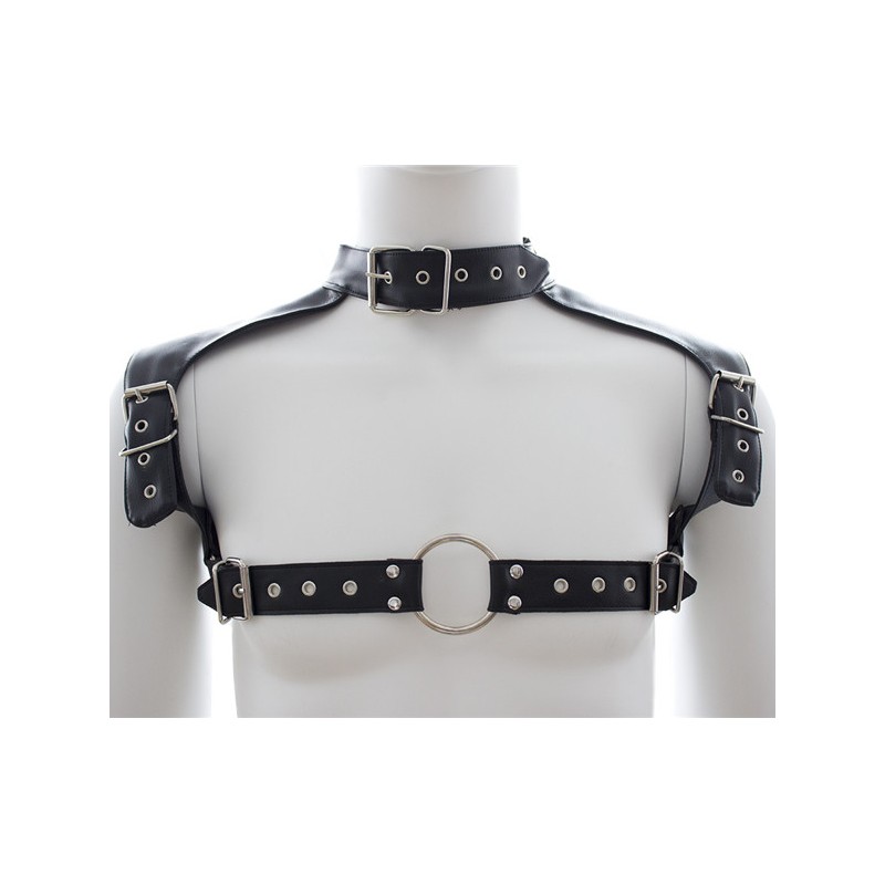 Neck Collar Body Harness Leather Straps