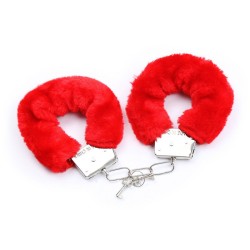 Red Lovers Metal Cuffs Restraint Kit - 5 Piece