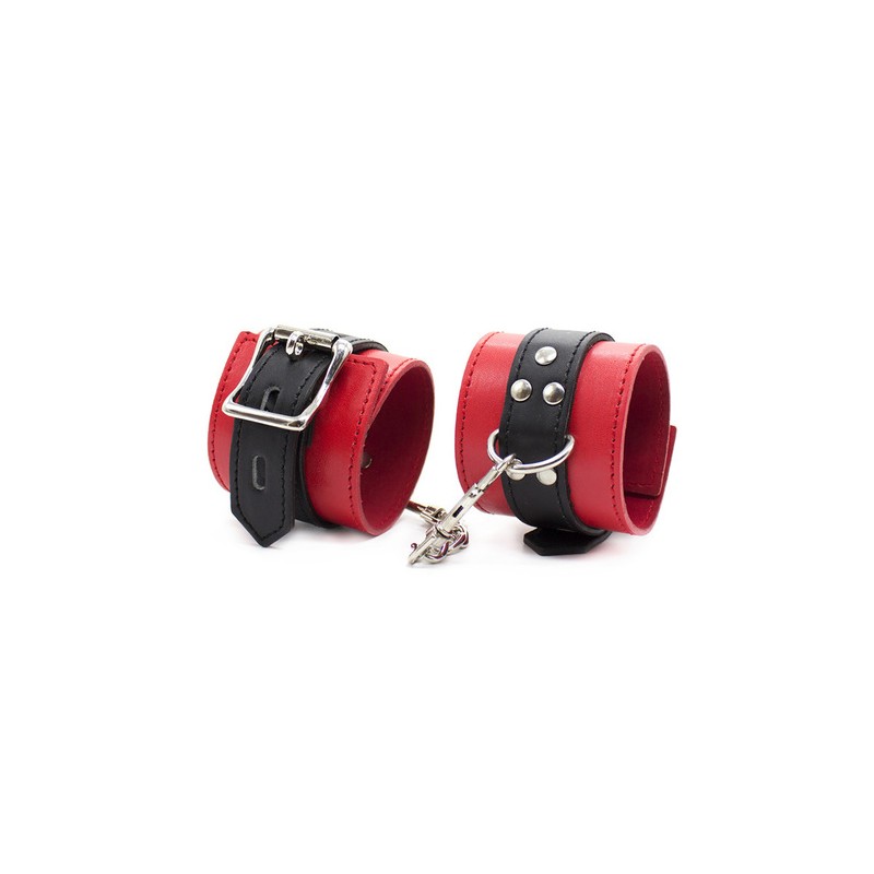 Deluxe Red/Black Locking Cuffs