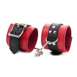Deluxe Red/Black Locking Cuffs