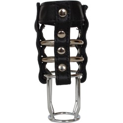 Leather &amp; Steel Cock Cage