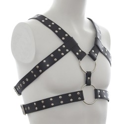 Men's Sexy Bondage Double Belt Chest Harness