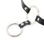 Bondage Boutique Double Ring Steel Cock Ring With Strap