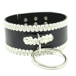 Lace Neck Collar With Steel Chain