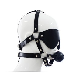 Harness Ball Gag With Blinder