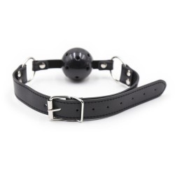 Pin Buckle Breathable O Ring Black Strap Ball Gag