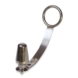 Cock Ring with Adjustable Attached Steel Butt Plug