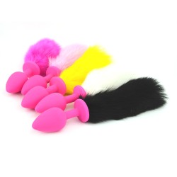 Bunny Tail Silicone Butt Plug Pet Play Tail
