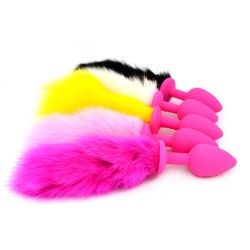 Bunny Tail Silicone Butt Plug Pet Play Tail