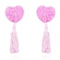 Satin Rose Heart Nipple Pasties With Tassel