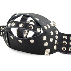 Leather Male Chastity Belt With Cuffs